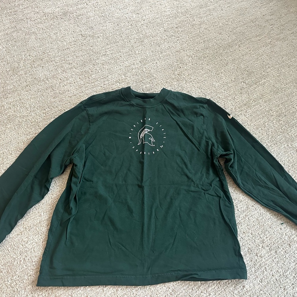 Nike MSU Green Long Sleeve Shirt